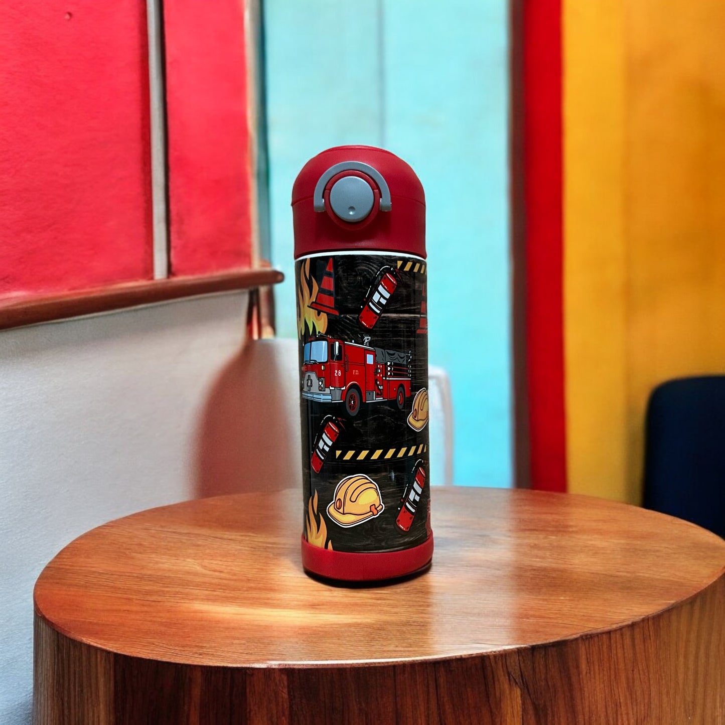12oz Sippy Fire Department Water Bottle