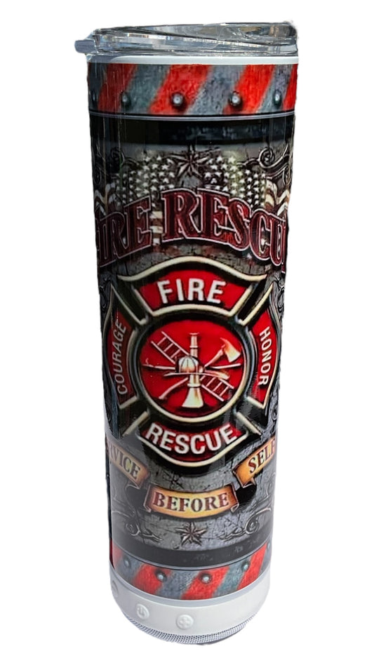 20 oz American Firefighter Speaker Tumbler