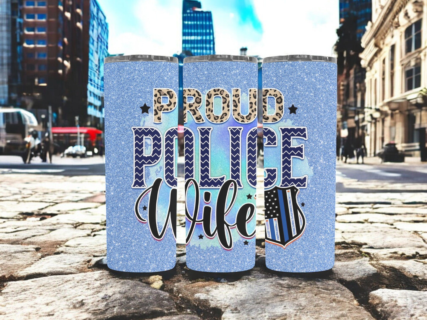 Proud Police Wife 20oz Tumbler