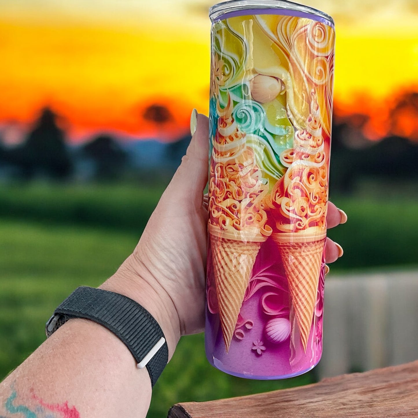 3D IceCream Cone 20oz
