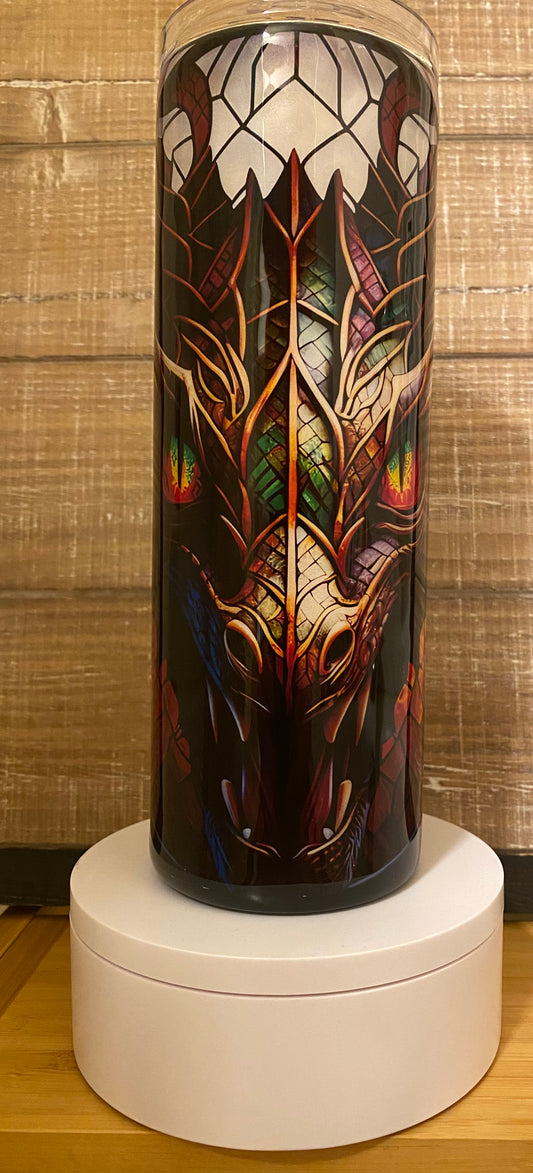 20 oz stained glass dragon tumbler