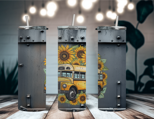 20 oz School Bus  Industrial Metal