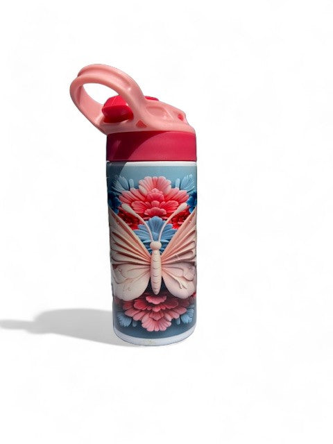 12 oz Wide 3D Butterfly Sippy