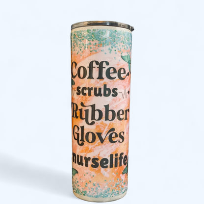 20oz Coffee and Scrubs Nurse Tumbler