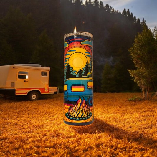 20 oz Vibrant Retro Camper Tumbler