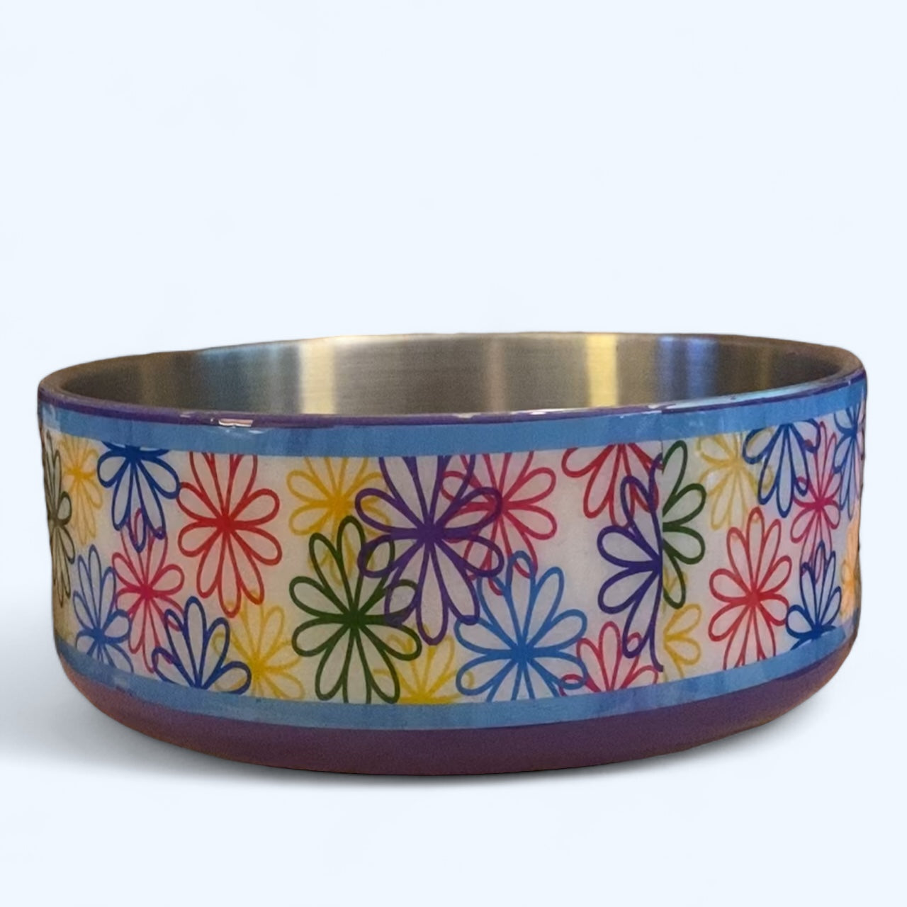 64oz Dog Bowl Flowers