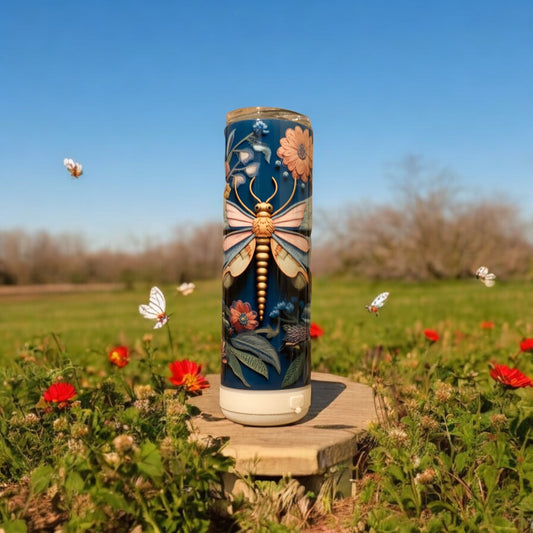 20 Oz dragonfly speaker tumbler