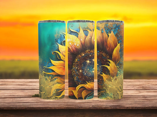 Large Sunflower 20oz Tumbler