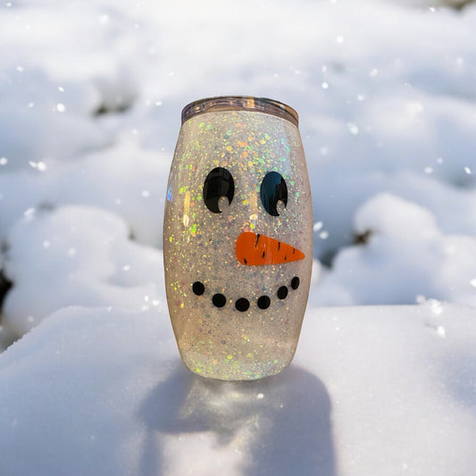 15 oz Snowman Barrel Tumbler