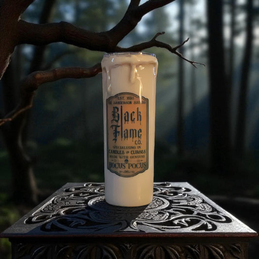 20 oz Black flame Candle tumbler