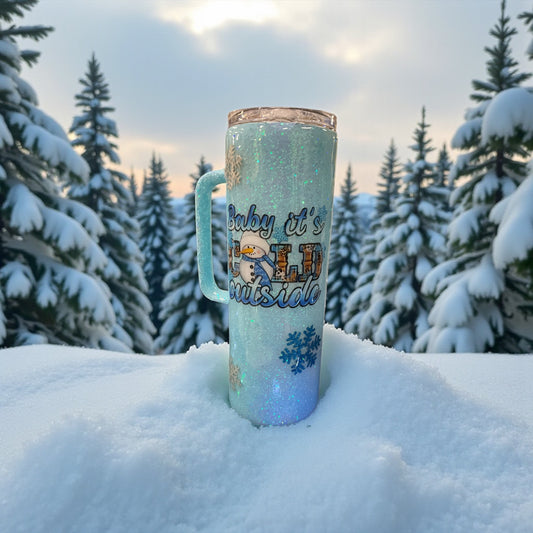 20oz Baby it’s Cold Outside Handled Tumbler