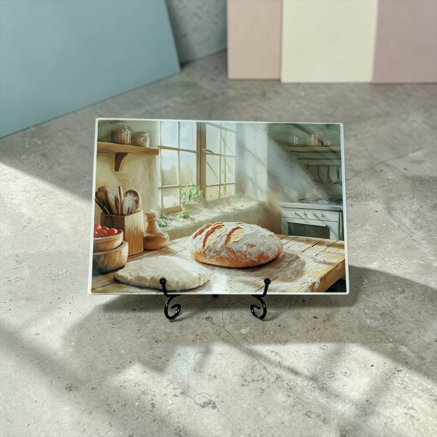 11 inch ￼ Sourdough glass cutting board ￼