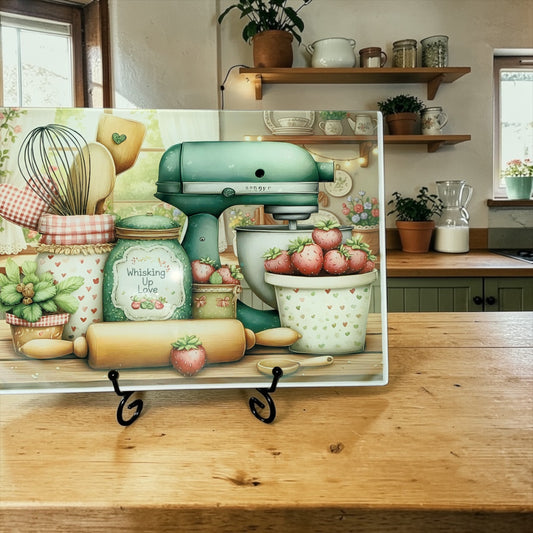 11 inc mixer glass cutting board