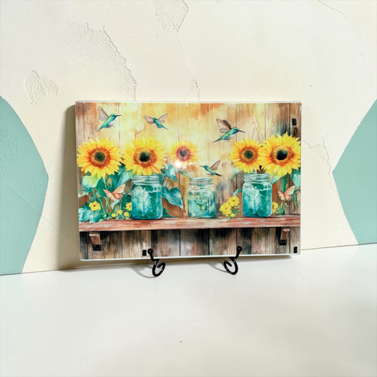 11inch mason jars and sunflowers