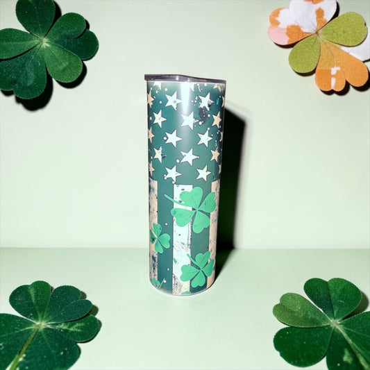 20oz shamrock flag tumbler