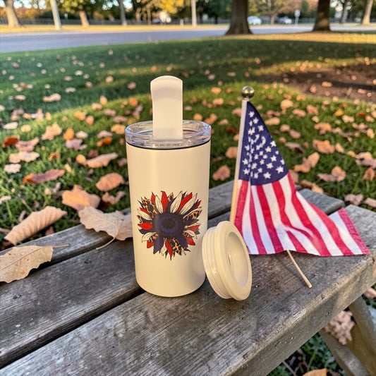 4in 1 can/bottle koozie  patriotic flower