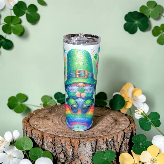 20oz glitter St. Patrick’s Day gnome