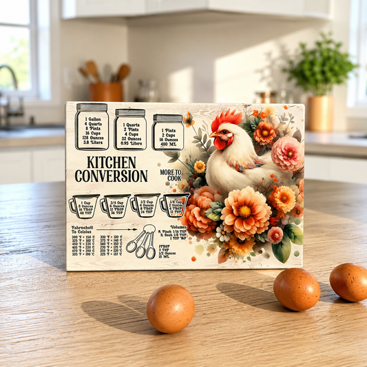 Kitchen conversion chicken glass cutting board