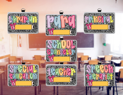 PU Leather ID Badge Holder