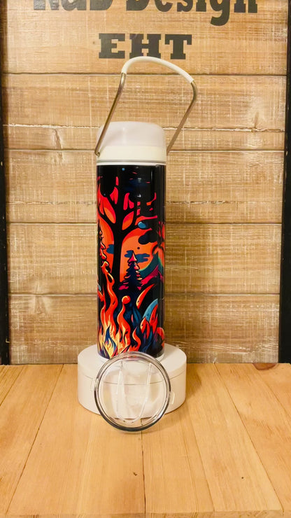 20 oz tent camping tumbler with lantern